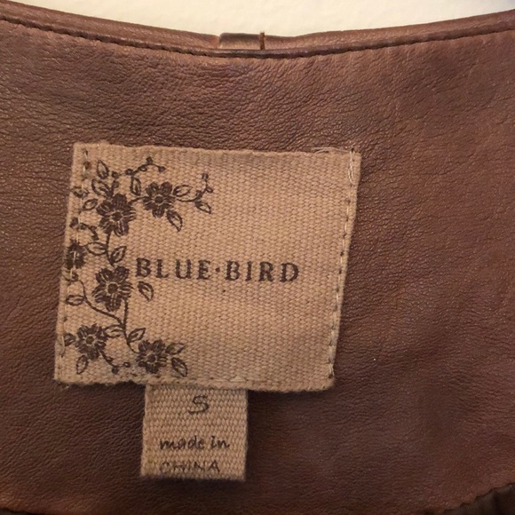 Brown leather motorcycle jacket - Picture 3 of 5